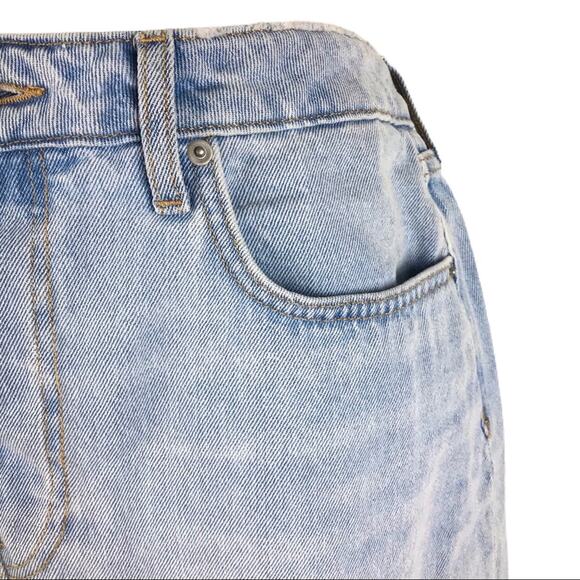 NWOT H&M Button fly, Raw-edge, Short Denim Skirt Sz 14 - Picture 4 of 11